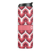 Bold Retro Modern Motif in Pinks Thermosbecher (Nach links gedreht)