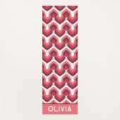Bold Retro Modern Motif in Pinks Yogamatte (Vorderseite)