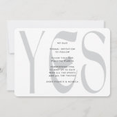 Bold Retro Modern Open Bar FullBleed Photo Wedding Save The Date (Rückseite)