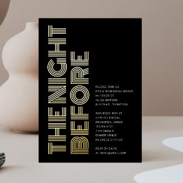 Bold Retro Monogram Rehearsal Dinner Folieneinladung