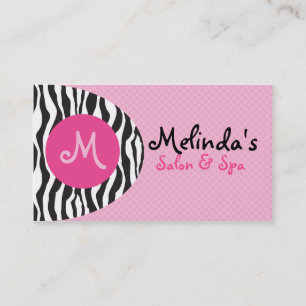 Bold Retro Monogram Salon Business Cards Visitenkarte