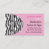Bold Retro Monogram Salon Business Cards Visitenkarte (Rückseite)