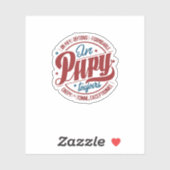 Bold Retro Papy Circle Typography Aufkleber (Blatt)