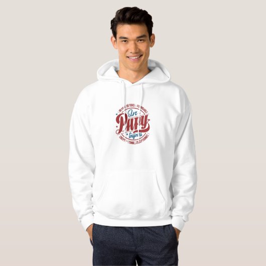 Bold Retro Papy Circle Typography Hoodie (Vorne ganz)
