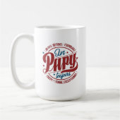 Bold Retro Papy Circle Typography Kaffeetasse (Links)