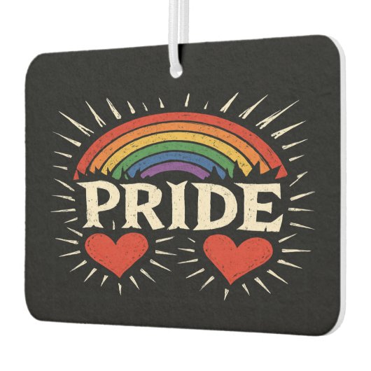 Bold Retro PRIDE Rainbow Autolufterfrischer (Links)