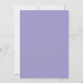 Bold Retro Purple Gold Simple Cute Bat Mitzvah Einladung (Rückseite)