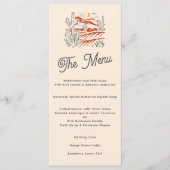 Bold Retro Saguaro Cactus Wüste Landscape Wedding Menükarte (Vorderseite)