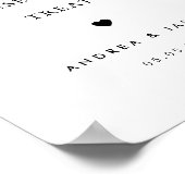 Bold Retro Script Liebe ist Sweet Favor Wedding Si Poster (Ecke)