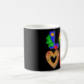 Bold Retro Tygraphy Love Xmas And Cookies T Shirt Kaffeetasse (VorderseiteRechts)