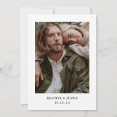 Bold Retro Wedding Foto Save the Date (Rückseite)