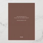 Bold Retro Wedding Save The Date Photo Folieneinladung (Rückseite)