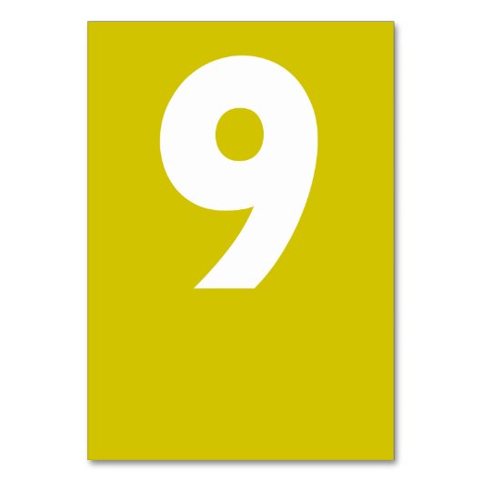 Bold Retro Wedding Tischnummer (Vorderseite)