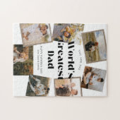 Bold Retro World's Greatest Dad 7 Photo Collage Puzzle (Horizontal)