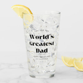 Bold Retro World's Greatest Dad Glas