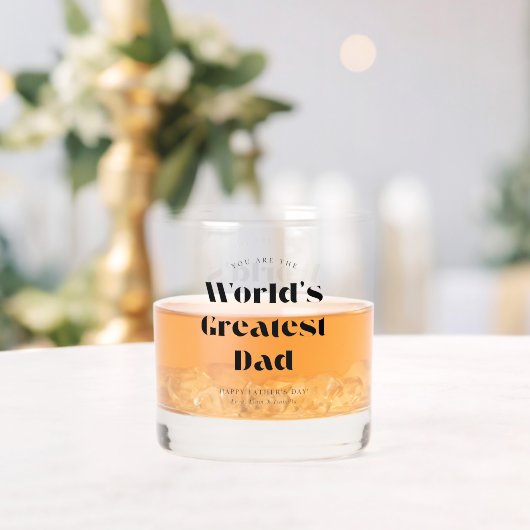 Bold Retro World's Greatest Dad Whiskyglas (Insitu (Hochzeit))