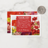 Bold Rich Red Florals Danke Karte (Vorderseite/Rückseite Beispiel)