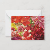 Bold Rich Red Florals Danke Karte (Rückseite)