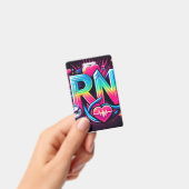 Bold RN Logo-colorful Neo Nurse Graphic Design Ausweis (Handheld)