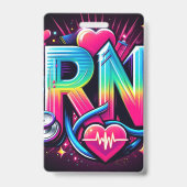Bold RN Logo-colorful Neo Nurse Graphic Design Ausweis (Rückseite)