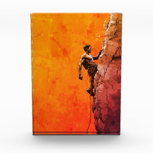 Bold Rock Climber Wall Art Fotoblock (Vorderseite)