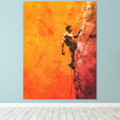 Bold Rock Climber Wall Art Leinwanddruck (Insitu (Holzboden))