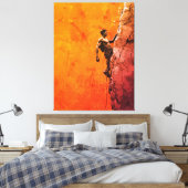 Bold Rock Climber Wall Art Leinwanddruck (Insitu (Schlafzimmer))