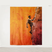 Bold Rock Climber Wall Art Wandteppich (Vorderseite)