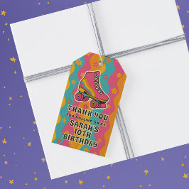 Bold Roller Skaten Girl Geburtstagsparty Danke Geschenkanhänger