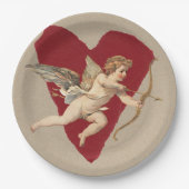 Bold Romance Classics Red Heart Angel Bow & Arrow  Pappteller (Vorderseite)