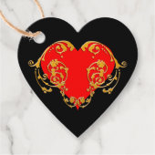 Bold Romantic Valentine Red Goth Heart Geschenkanhänger (Vorderseite)