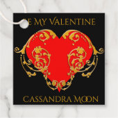 Bold Romantic Valentine Red Goth Heart Geschenkanhänger (Vorderseite)