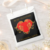 Bold Romantic Valentine Red Goth Heart Geschenktütchen (Ausgeschnitten)