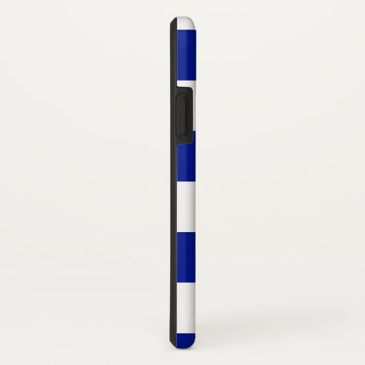 Bold Royal Blue and White Checkerboard Patches Case-Mate iPhone Hülle (Hinten/Rechts)