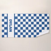 Bold Royal Blue Checkerboard Badetuch Badehandtuch (Badehandtuch)