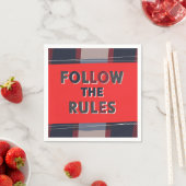 Bold Rules: A Clear, Striking Message Serviette (Beispiel)