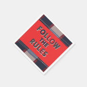Bold Rules: A Clear, Striking Message Serviette (Ecke)