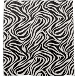 Bold Safari Zebra Print Bathroom Curtain Duschvorhang