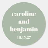 Bold Sage Green Chic Moderne Hochzeit Custom
