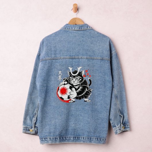 Bold Samurai Cat Jackets for Women Jeansjacke (Hangar)