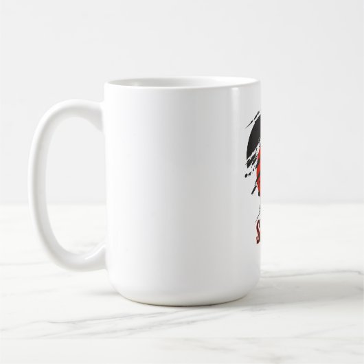 Bold Samurai Warrior - japanische Kunst Kaffeetasse (Links)