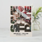 Bold Save the Date Photo Frame Sand Wedding Einladung (Stehend Vorderseite)