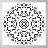 Bold Scalloped Ring Mandala with Layered Waves Poster (Vorne)