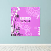 BOLD & SCHÖNE Bat Mitzvah Sign-In Memory Board Leinwanddruck (Insitu (Holzboden))