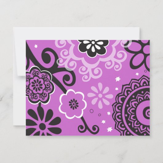 BOLD & SCHÖNE FLÜCHTBARKEITSKARTE Mitzvah Antwortk RSVP Karte (Rückseite)