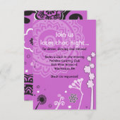 BOLD & SCHÖNE Party-Karte für das Schwimmbad Mitzv Einladung (Vorne/Hinten)