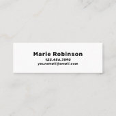 Bold Schriftart Groovy Black Orange Mini Visitenkarte (Rückseite)