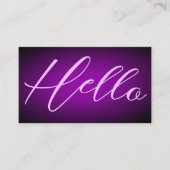 Bold Schriftart Neon Black Lila Lilac Hello Gradie Visitenkarte (Vorderseite)