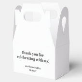 Bold Schwarz-weiß Retro Custom Wedding Danke Geschenkschachtel (Geöffnet)