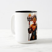 Bold Sci-Fi Warrior Zwei-Tone-Tasse Zweifarbige Tasse (Vorderseite Links)